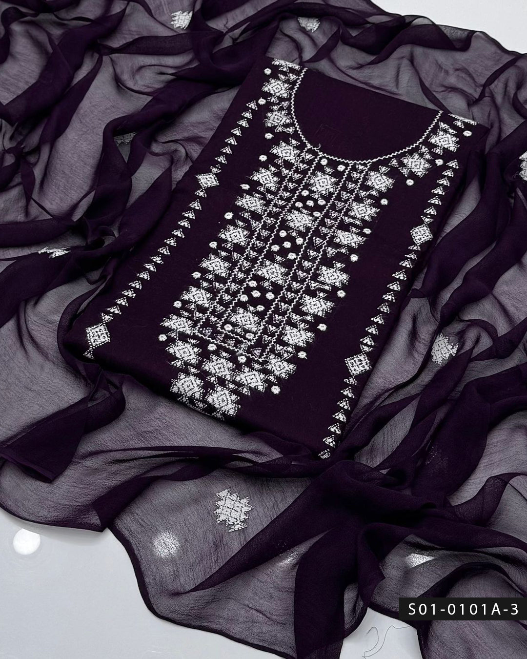 Handmade 3 PC Unstitched Lawn Dress Collection