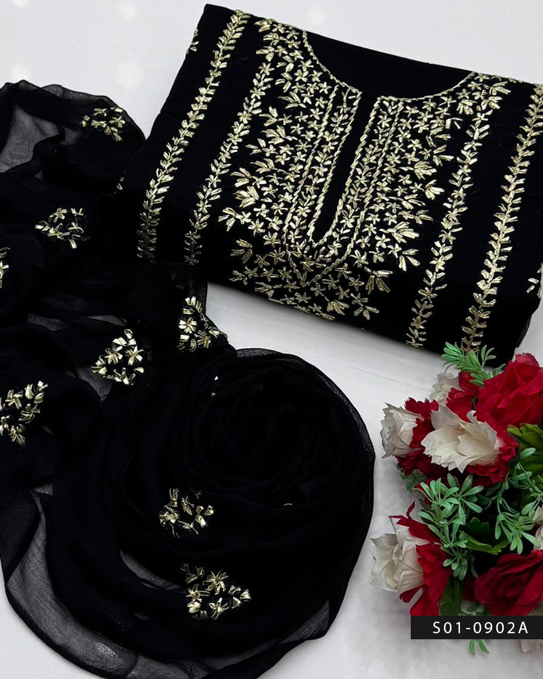 3PC Handmade Gotta Work Unstitched Lawn Suit