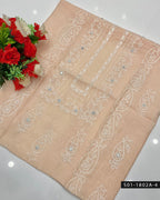 Hand Embroidered Shadow & Tarkashi Paper Cotton Unstitched Shirt – 3M