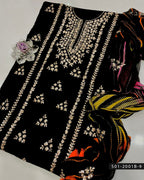 3PC Lawn Handmade Gotta Work Suit with Tie-Dye Chiffon Dupatta