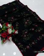 Lightweight Lawn Dupatta with Kacha Sheesha Embroidery & Fine Lace