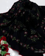 Lightweight Lawn Dupatta with Kacha Sheesha Embroidery & Fine Lace