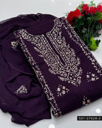 3PC Premium Lawn Handmade Gotta Work Dress – New Design Collection