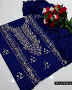 3PC Premium Lawn Handmade Gotta Work Dress – New Design Collection