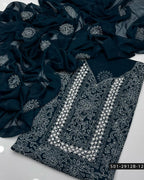 2PC Bamber Chiffon Shadow & Sheesha Handmade Dress