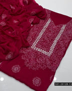 2PC Bamber Chiffon Shadow & Sheesha Handmade Dress