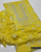 2PC Bamber Chiffon Shadow & Sheesha Handmade Dress