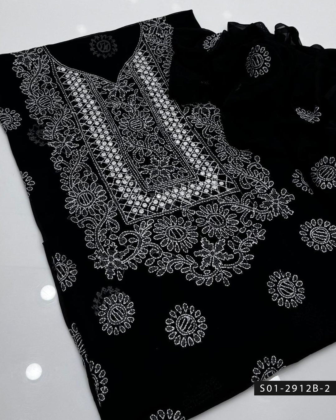 Handmade 2 PC Unstitched Chiffon Dress Collection