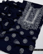 2PC Bamber Chiffon Shadow & Sheesha Handmade Dress