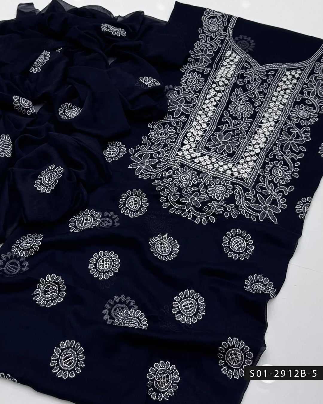 Handmade 2 PC Unstitched Chiffon Dress Collection