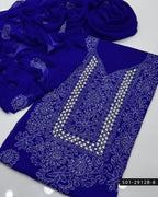 2PC Bamber Chiffon Shadow & Sheesha Handmade Dress