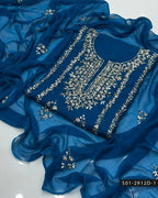 2PC Hand-Embroidered Chiffon