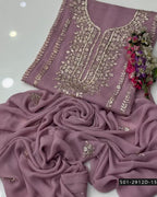 2PC Hand-Embroidered Chiffon