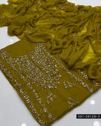 2PC Hand-Embroidered Chiffon