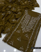 2PC Hand-Embroidered Chiffon