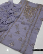 2PC Hand-Embroidered Chiffon